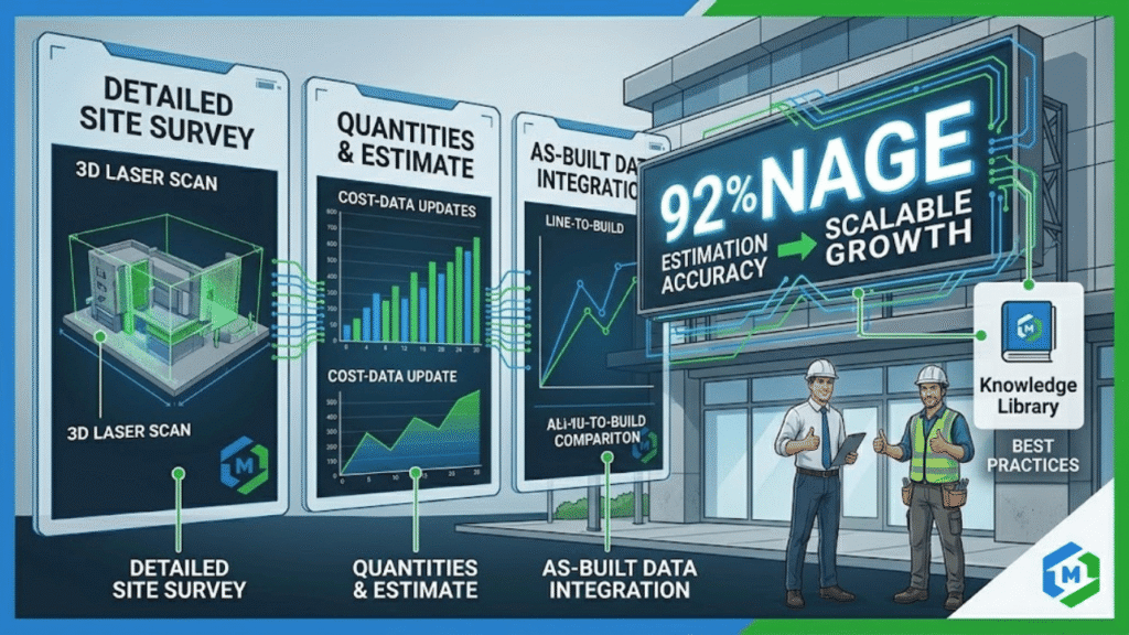 signage estimation accuracy with site survey quantities cost data integration improving bid precision and project success